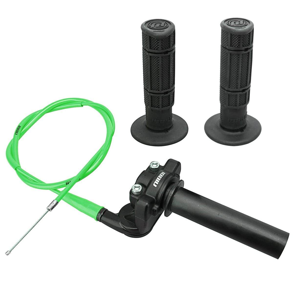 nibbi throttle assembly front view showing durable construction and fit