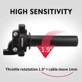 nibbi throttle installed on handlebar demonstrating easy fitting and reliability