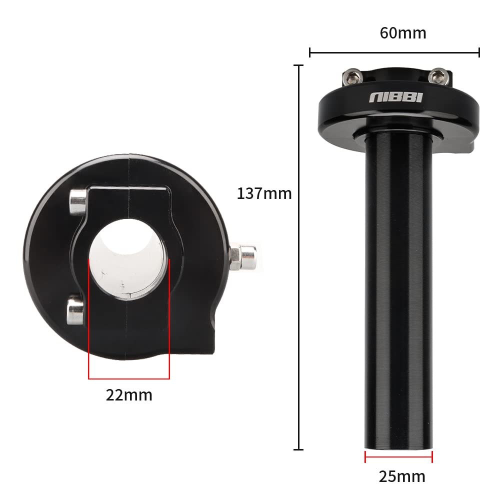 nibbi throttle tube texture illustrating smooth grip and improved control