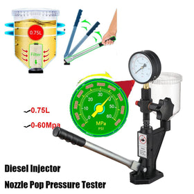 NICCOO transparent 0.75L fuel cup showing fuel level for visual checks