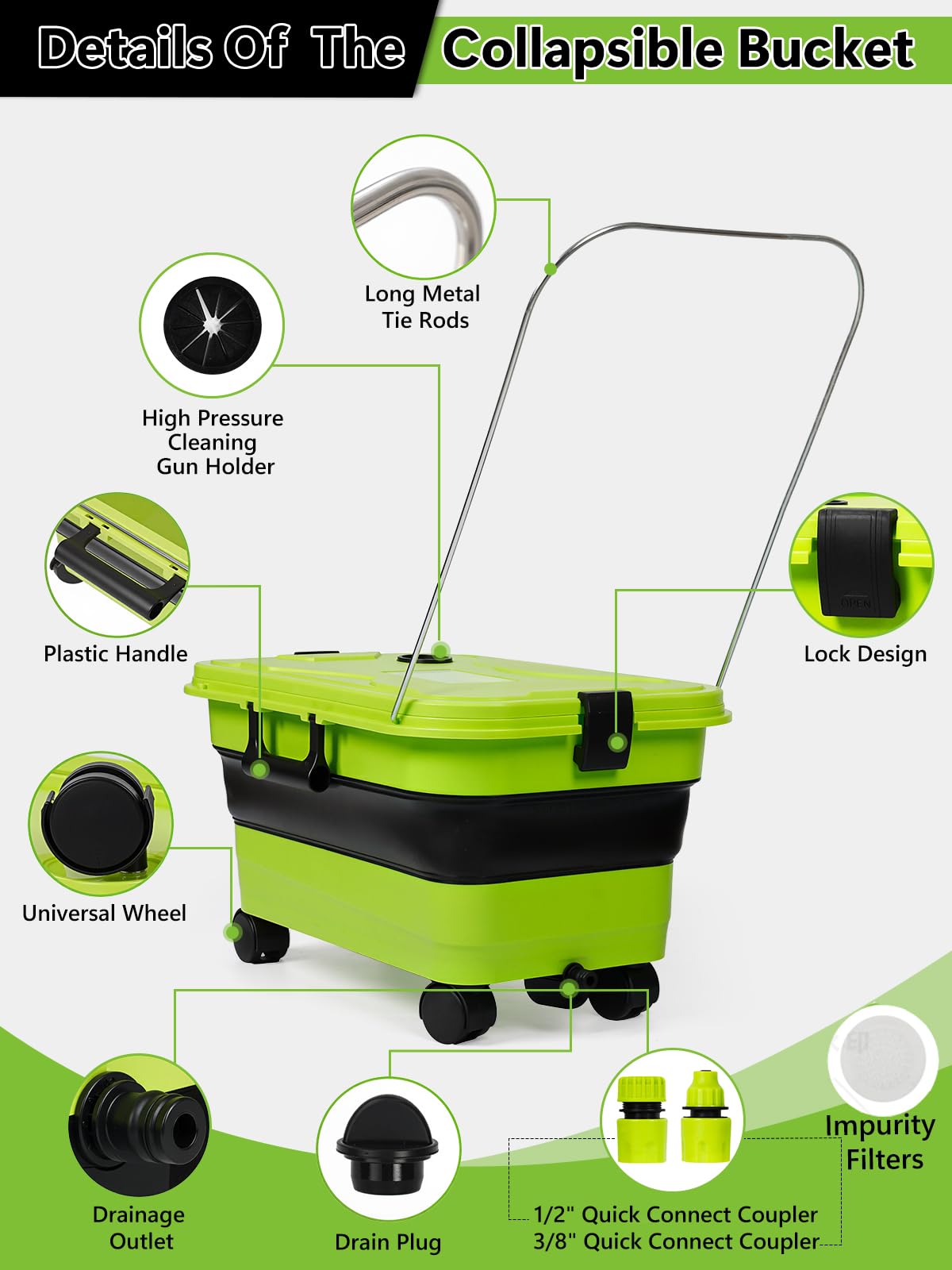 Nicecastle drain plug detail enabling effortless emptying benefit
