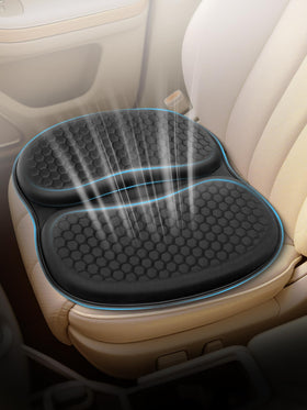 Nicecastle front view of gel seat cushion shows breathable cover and ergonomic shape for comfort