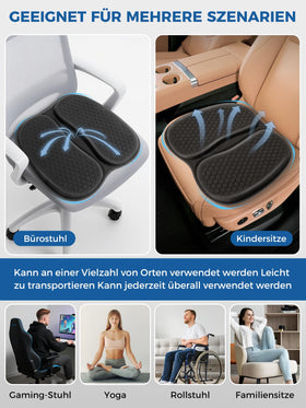 Nicecastle cushion installed in car seat reducing heat and improving long-drive comfort