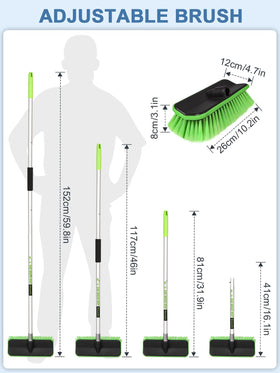 Nicecastle brush beside hand showing 59-inch scale for reach comparison