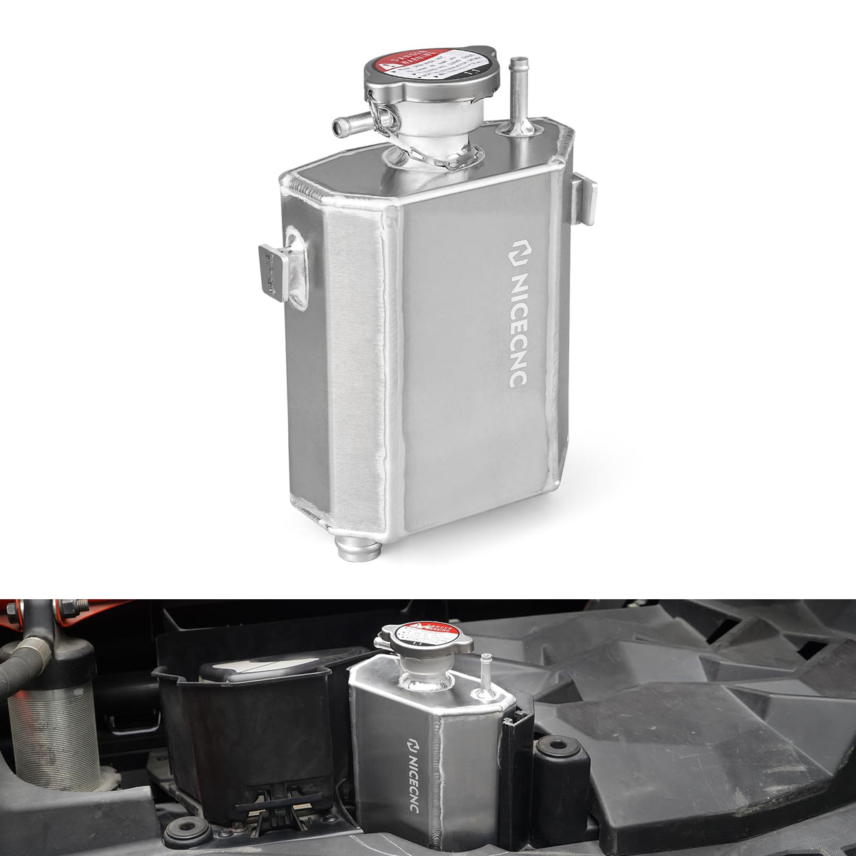 NICECNC front view of aluminum reservoir showing compact design and improved cooling