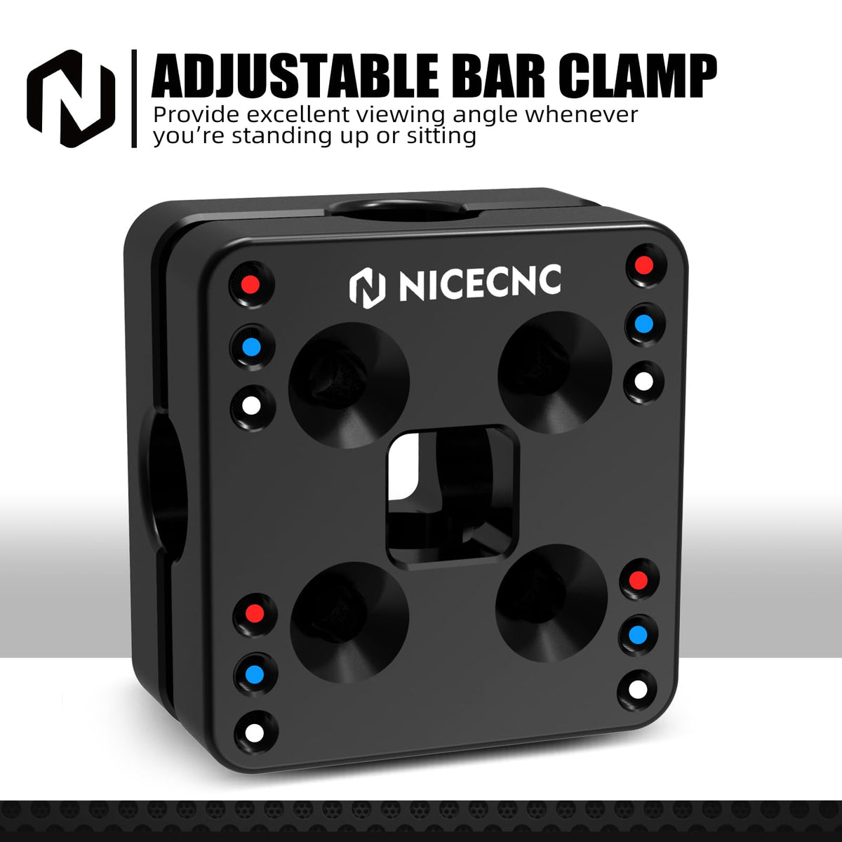 NICECNC mounted Garmin unit on clamp in use for clear navigation visibility benefit