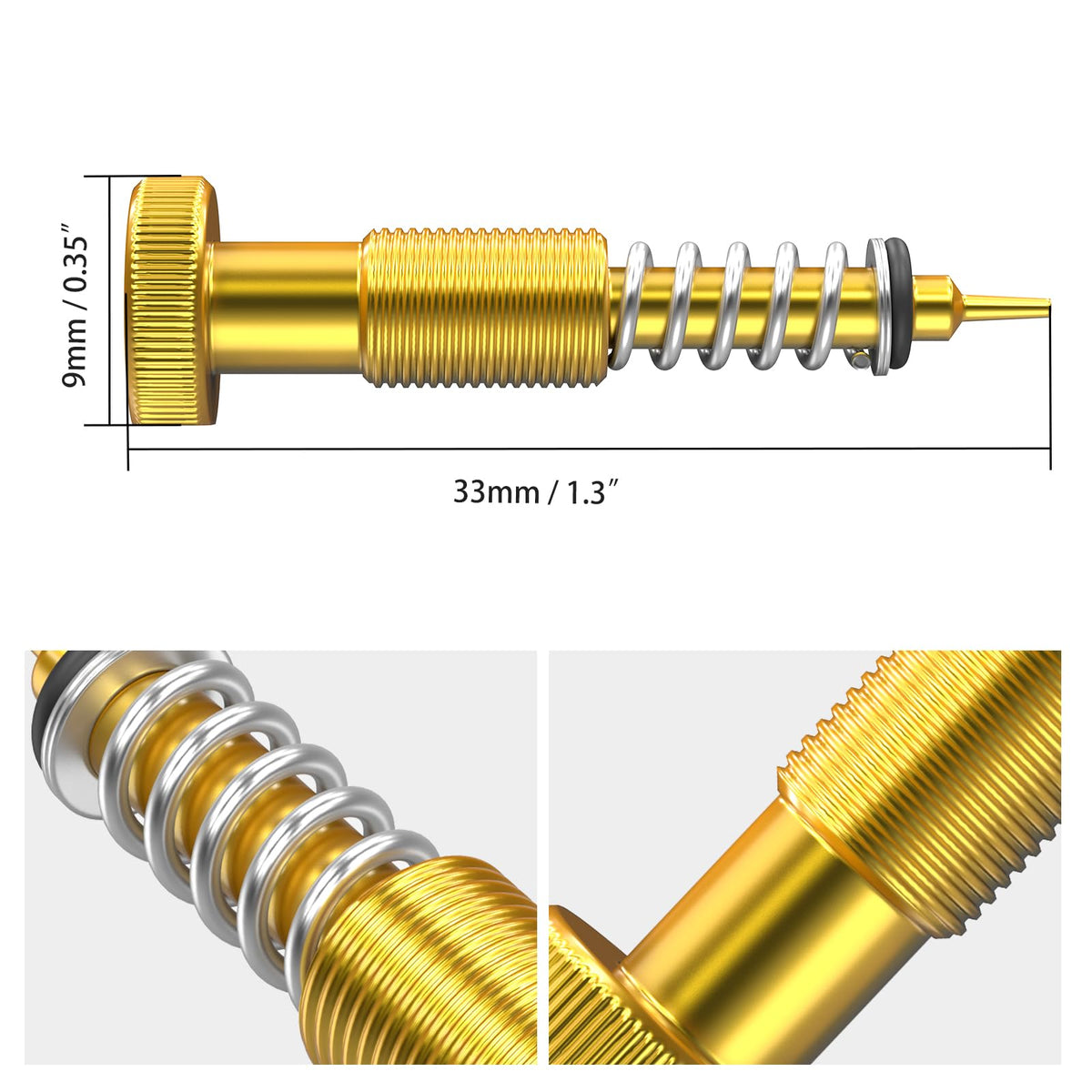 NICECNC knurled head texture for improved grip and fast adjustments