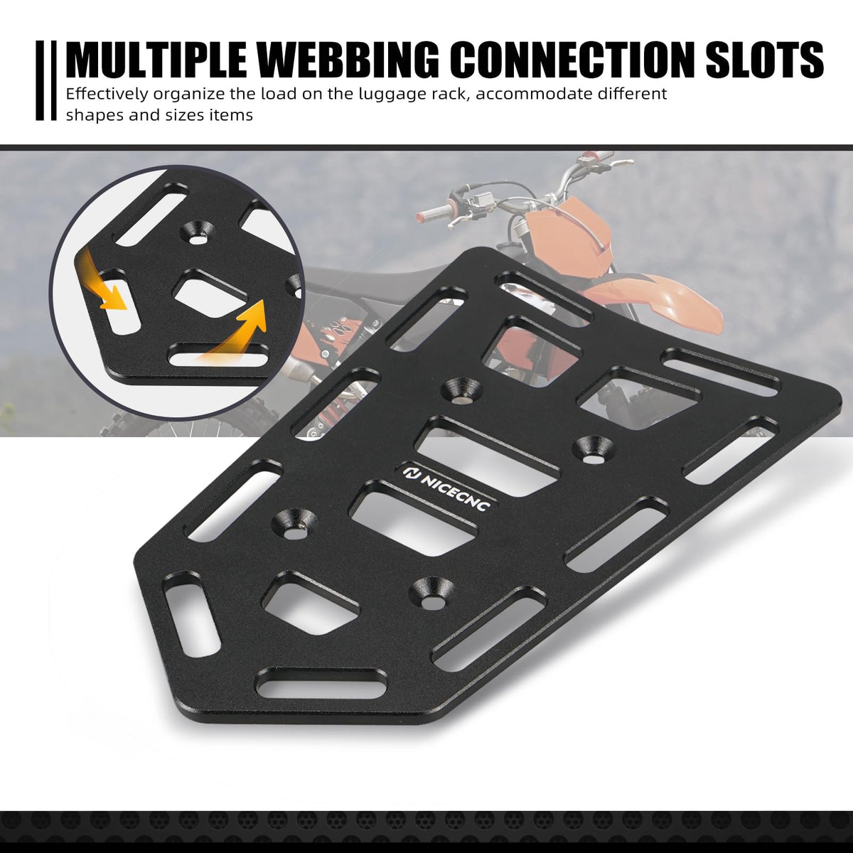 NICECNC installed with soft saddlebag demonstrating easy attachment