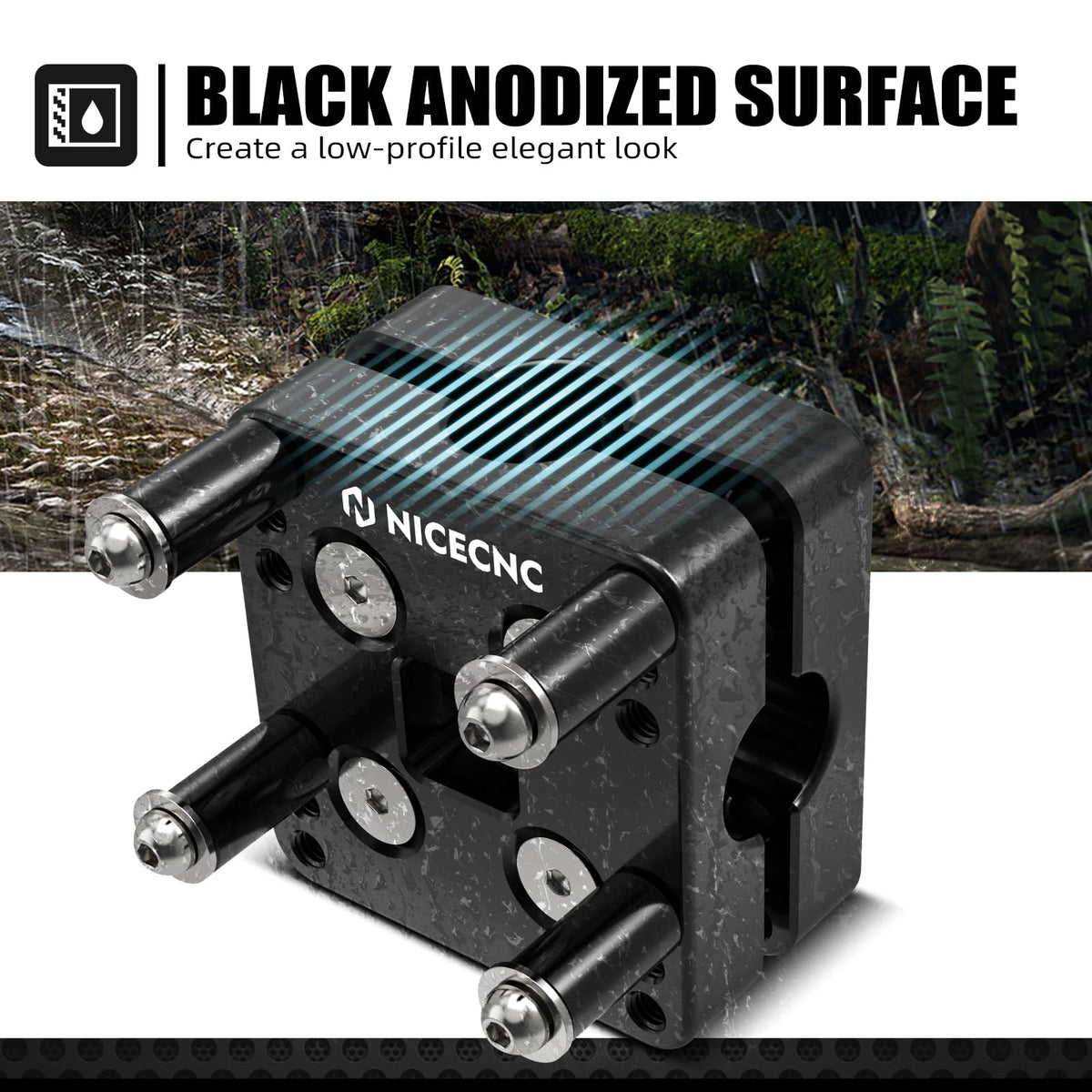 NICECNC anodized finish detail highlighting corrosion resistance and sleek look benefit