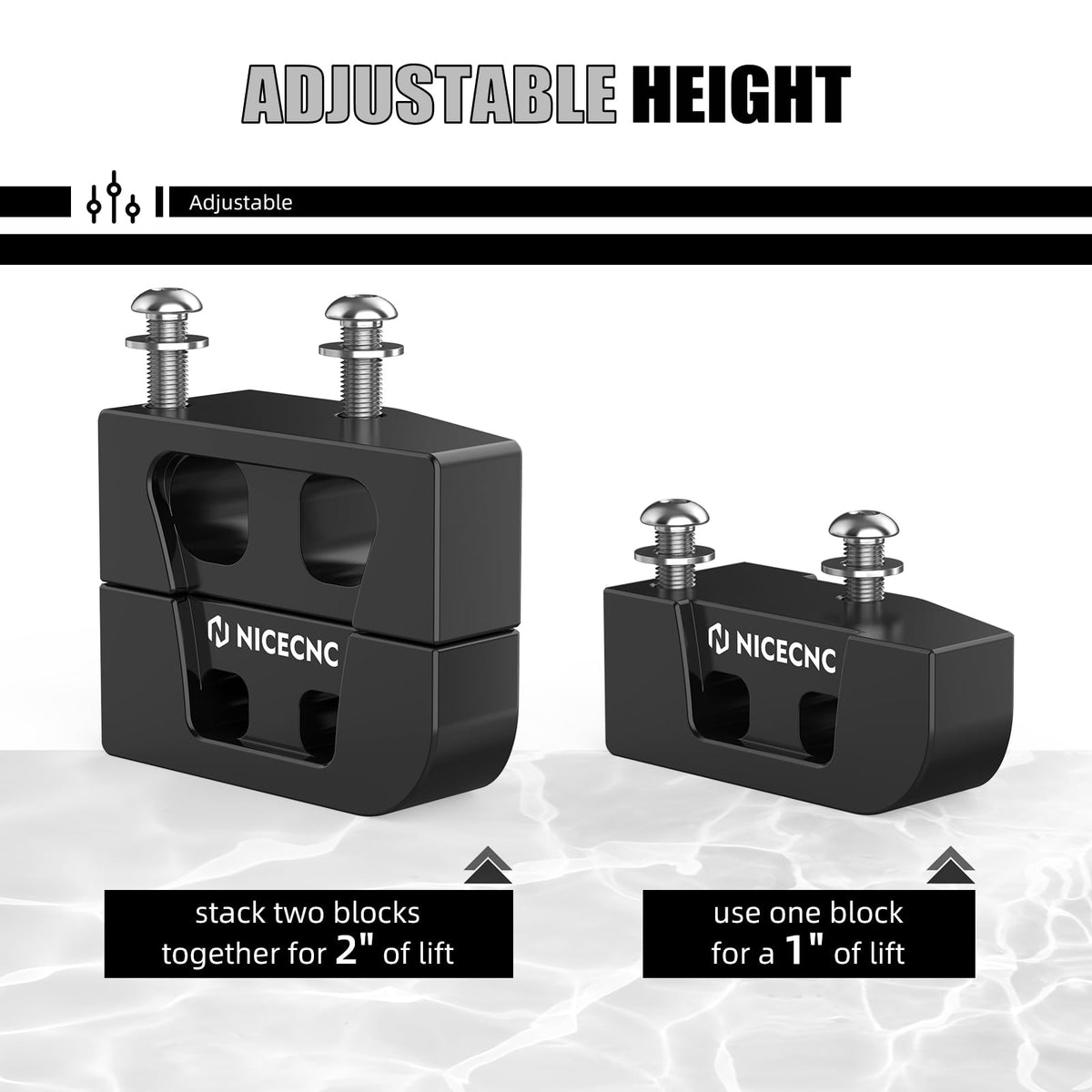 NICECNC mounted on a Harley kickstand side profile demonstrating reduced lean