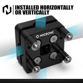 NICECNC clamp with QuadLock phone adapter demonstrating phone compatibility benefit