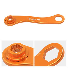 NICECNC in-hand removing motorcycle axle nut for fast roadside repairs