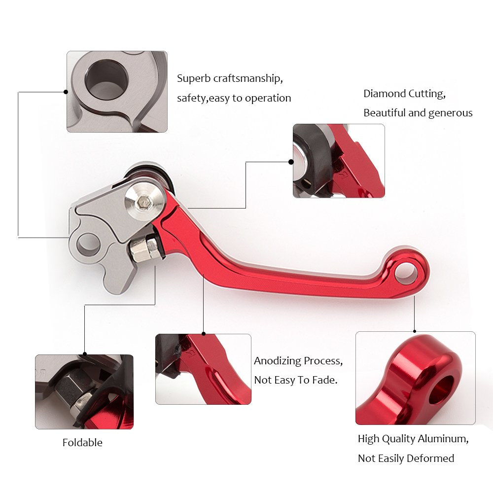 NICEDOLL levers installed on CRF125F handlebar showing improved control and clearance