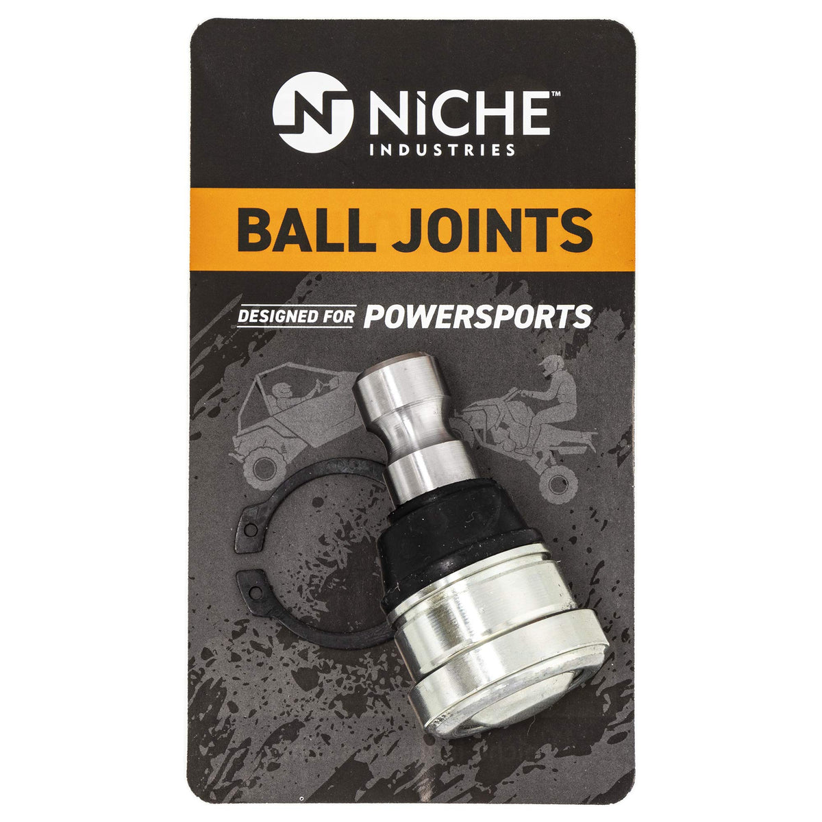 NICHE ball joint close-up of stud and threads demonstrating durable construction