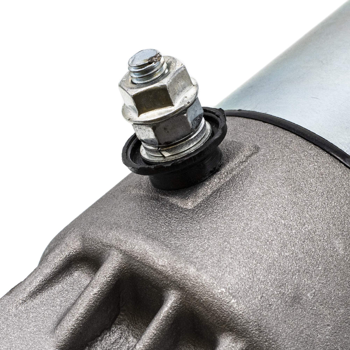 NICHE starter mounted on a Foreman ATV demonstrating direct-fit installation benefit