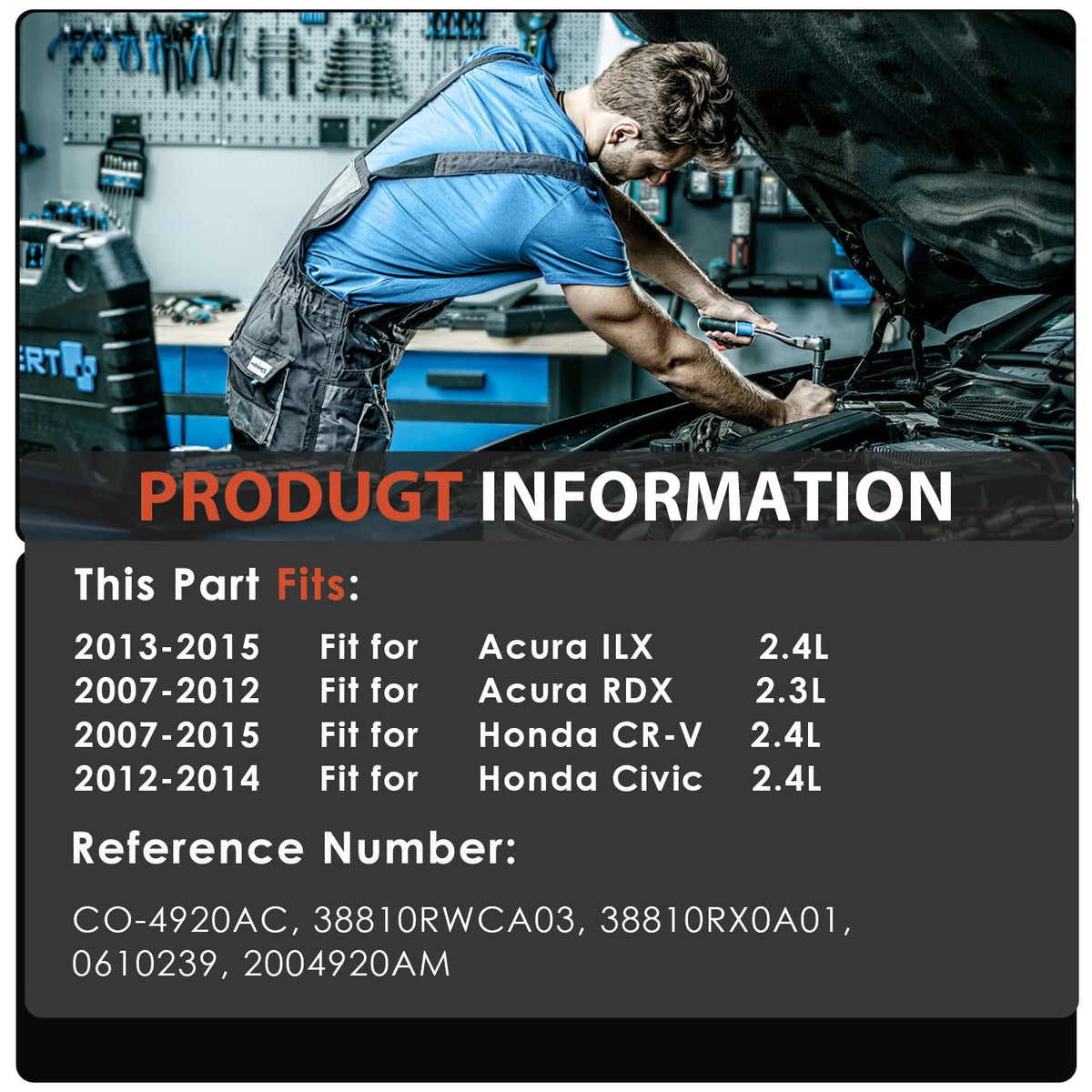 nicinver product label and part numbers showing OE references for accurate match