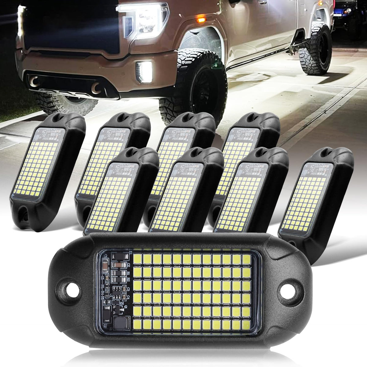 Nicoko front pod view showing brightness and reliable underglow benefit