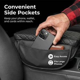 NICTSEPO console cover installed in Jeep showing comfort during driving