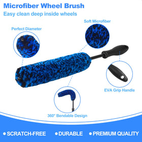 NIKCOSMK close-up of microfiber woolie fibers that trap dirt and protect finishes