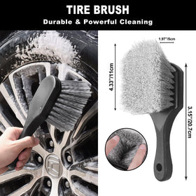 NIKCOSMK flexible rim brush bent to reach tight spokes and lips