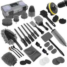 NIKCOSMK storage box open showing full 36-piece kit for organized portability