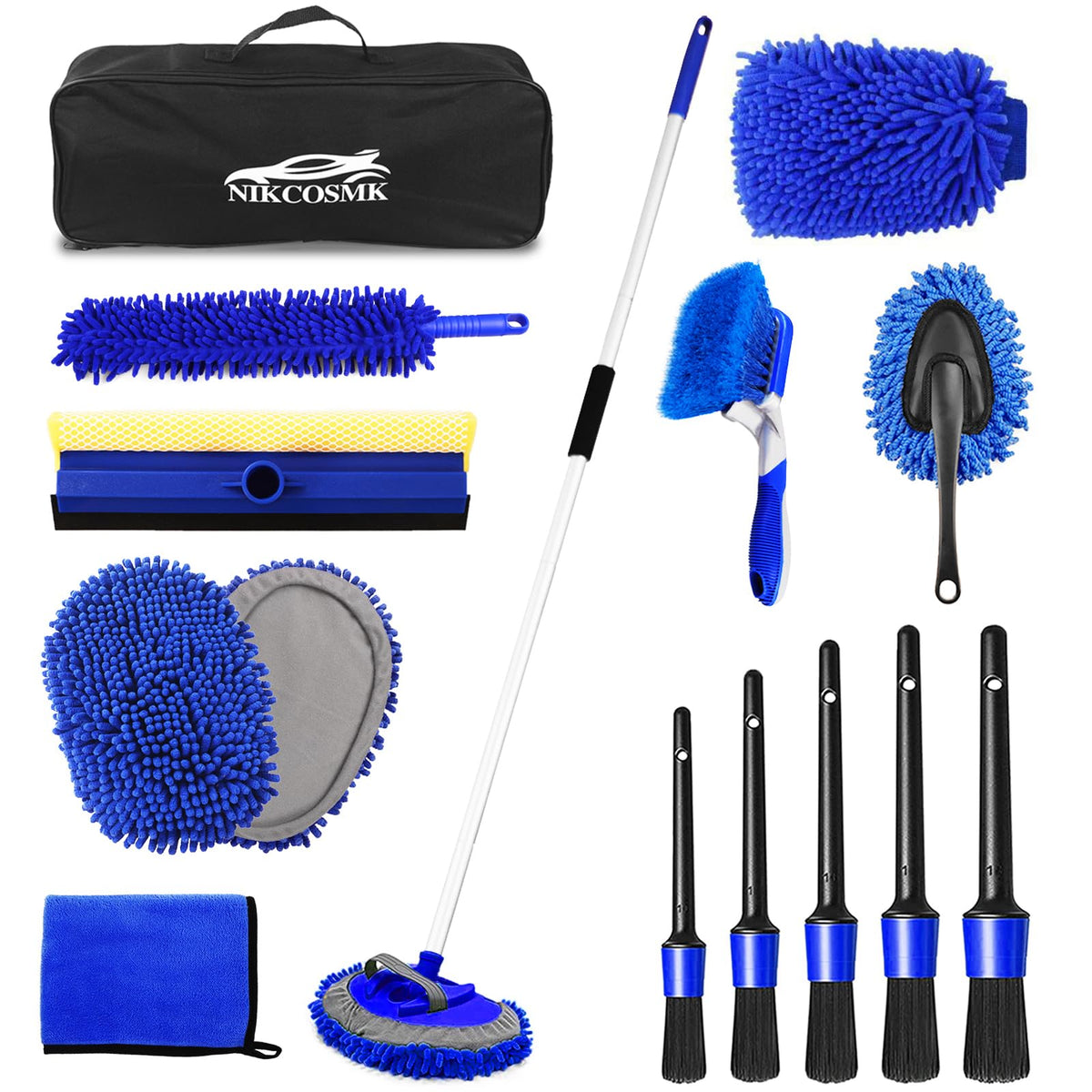 NIKCOSMK front packaging showing full 17-piece kit and benefits