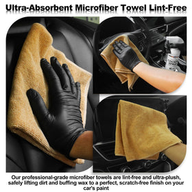 NIKCOSMK brush in use on a car seat removing dirt from seams and pores