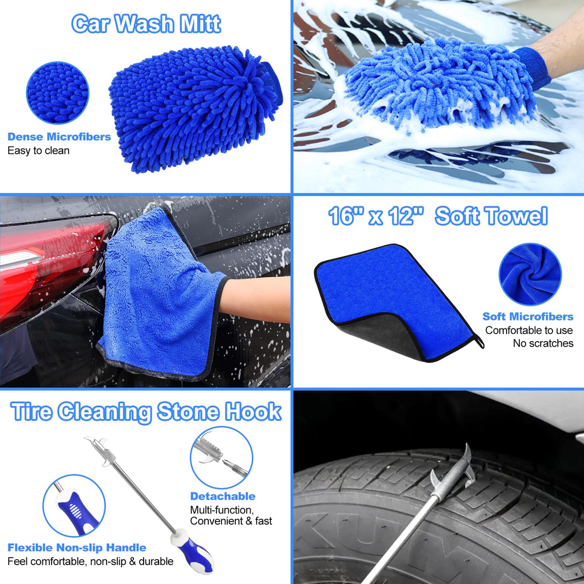 NIKCOSMK kit in use on a multi-spoke wheel delivering scratch-free, deep cleaning