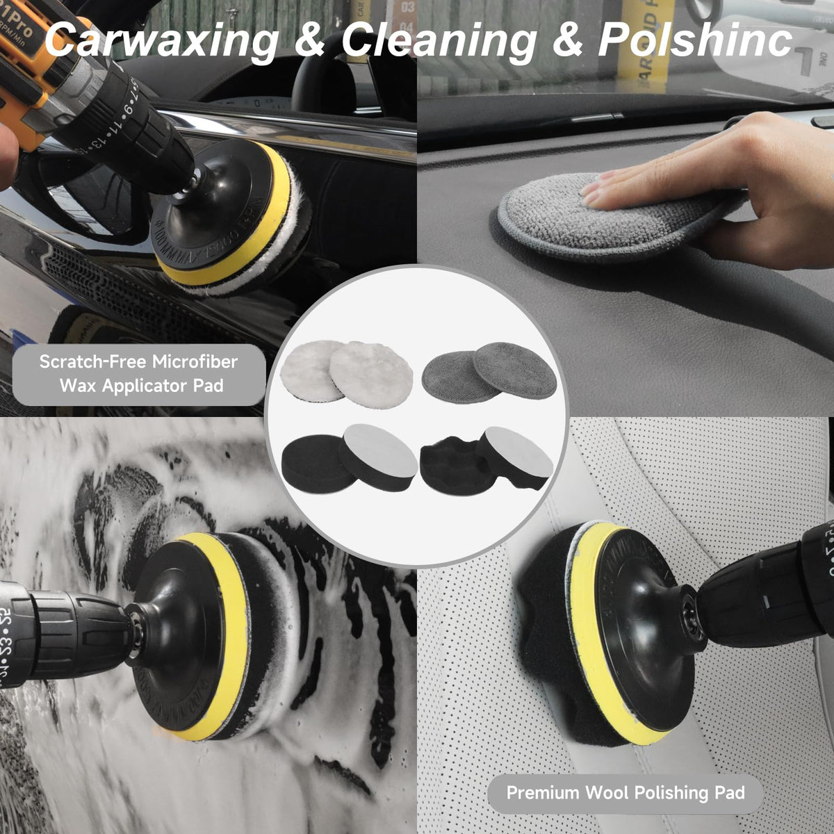 NIKCOSMK vent and dash brushes cleaning narrow grilles and dashboard crevices