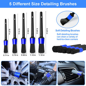 NIKCOSMK wheel and tire brush cleaning rim showing targeted grime removal benefit deeper clean