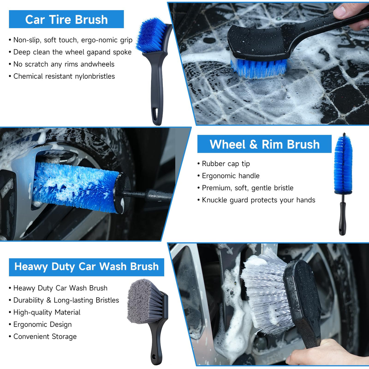 NIKCOSMK windshield cleaning tool with microfiber cover, streak-free glass