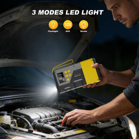 Nikocreos LED flashlight illuminating roadside for added safety