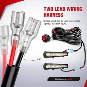 Nilight 12AWG cable laid out to illustrate ten-foot reach and low voltage drop