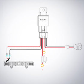 Nilight 12ft cable length routing shown for flexible placement and tidy installations