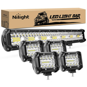 Nilight 20-inch light bar front view showing powerful beam benefit