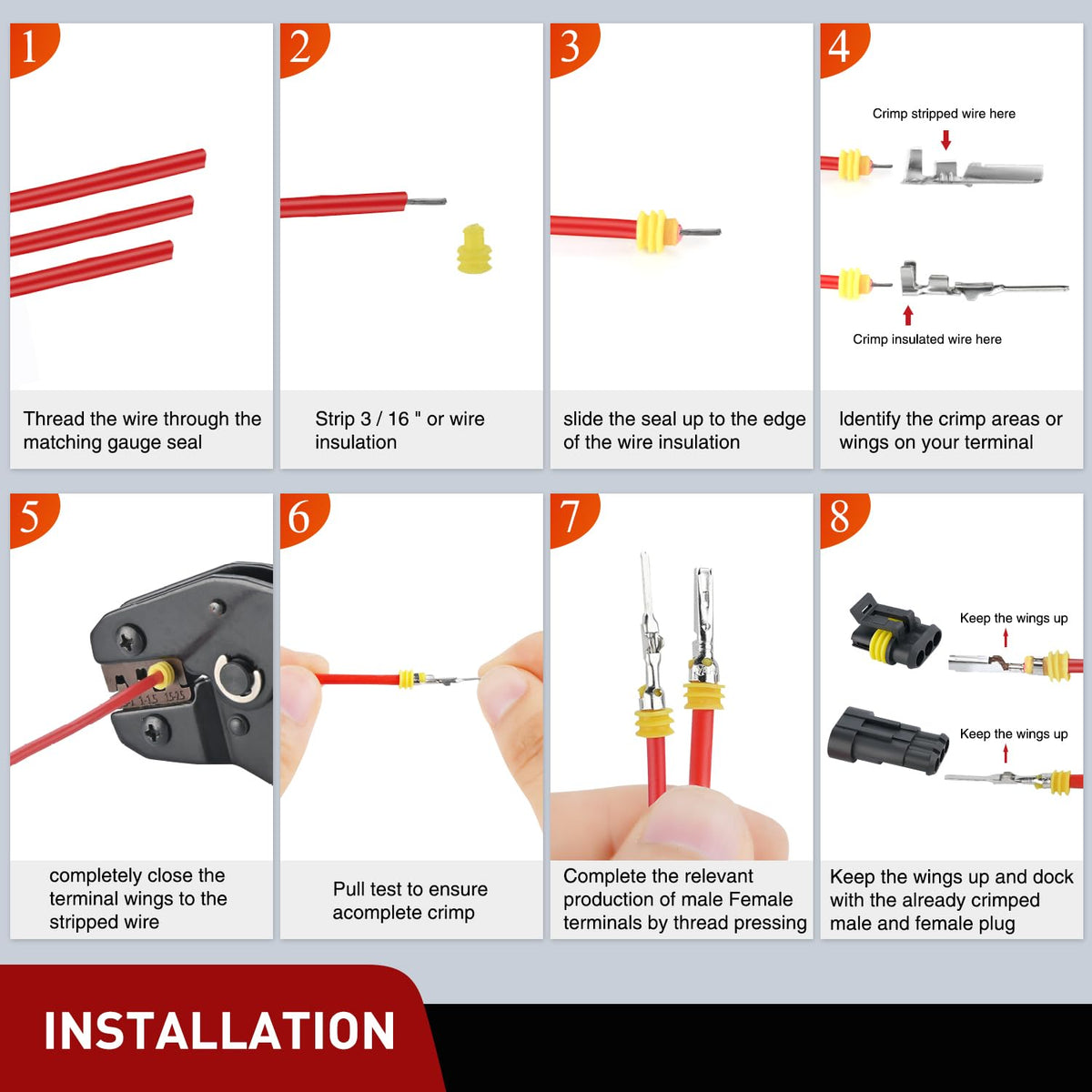 Nilight silicone rubber seals detail showing waterproof protection benefit