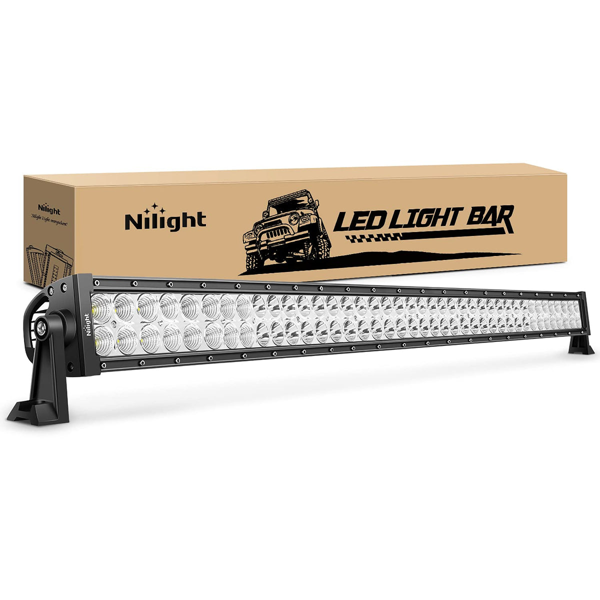 Nilight 42-inch front view showing full light bar and lenses for high visibility