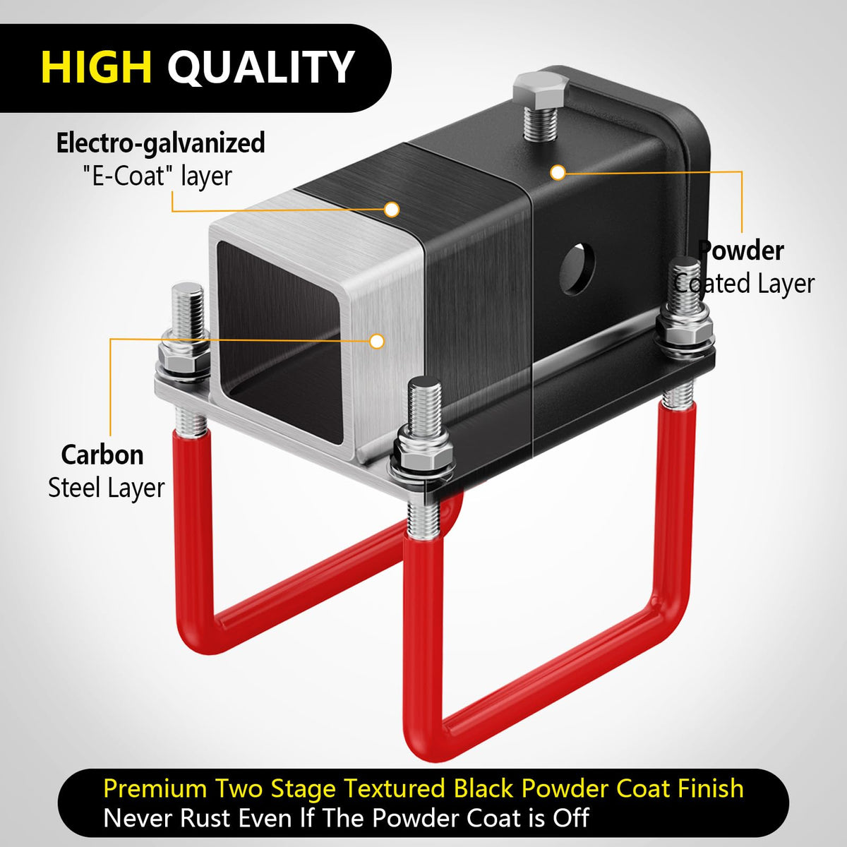 Nilight included 5/8 inch hitch pin and mounting hardware for quick secure accessory attachment
