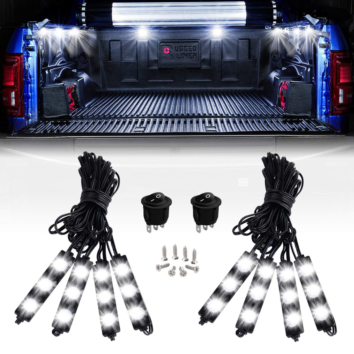 Nilight packaged 8PCS kit showing contents and quick install benefit
