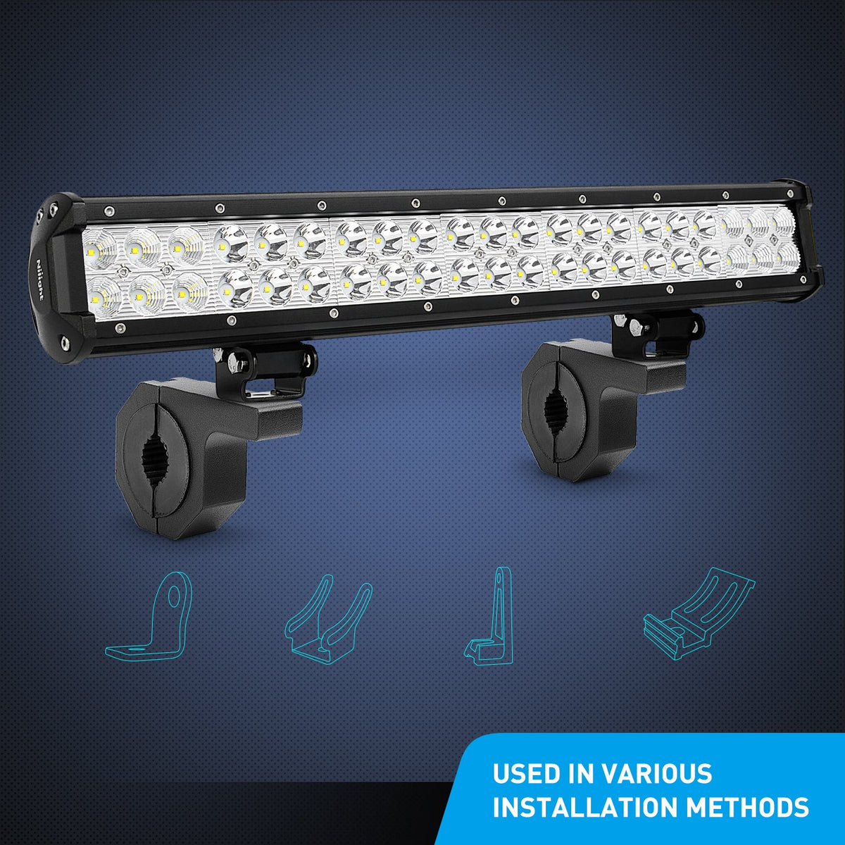 Nilight bracket mounted on Jeep roll cage demonstrating real-world use