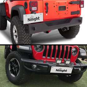 Nilight bracket with LED light bar installed for organized lighting