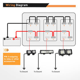Nilight illuminated rocker switches glowing for easy night-time use