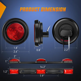 Nilight 9LED ID bar top view showing low-profile visibility