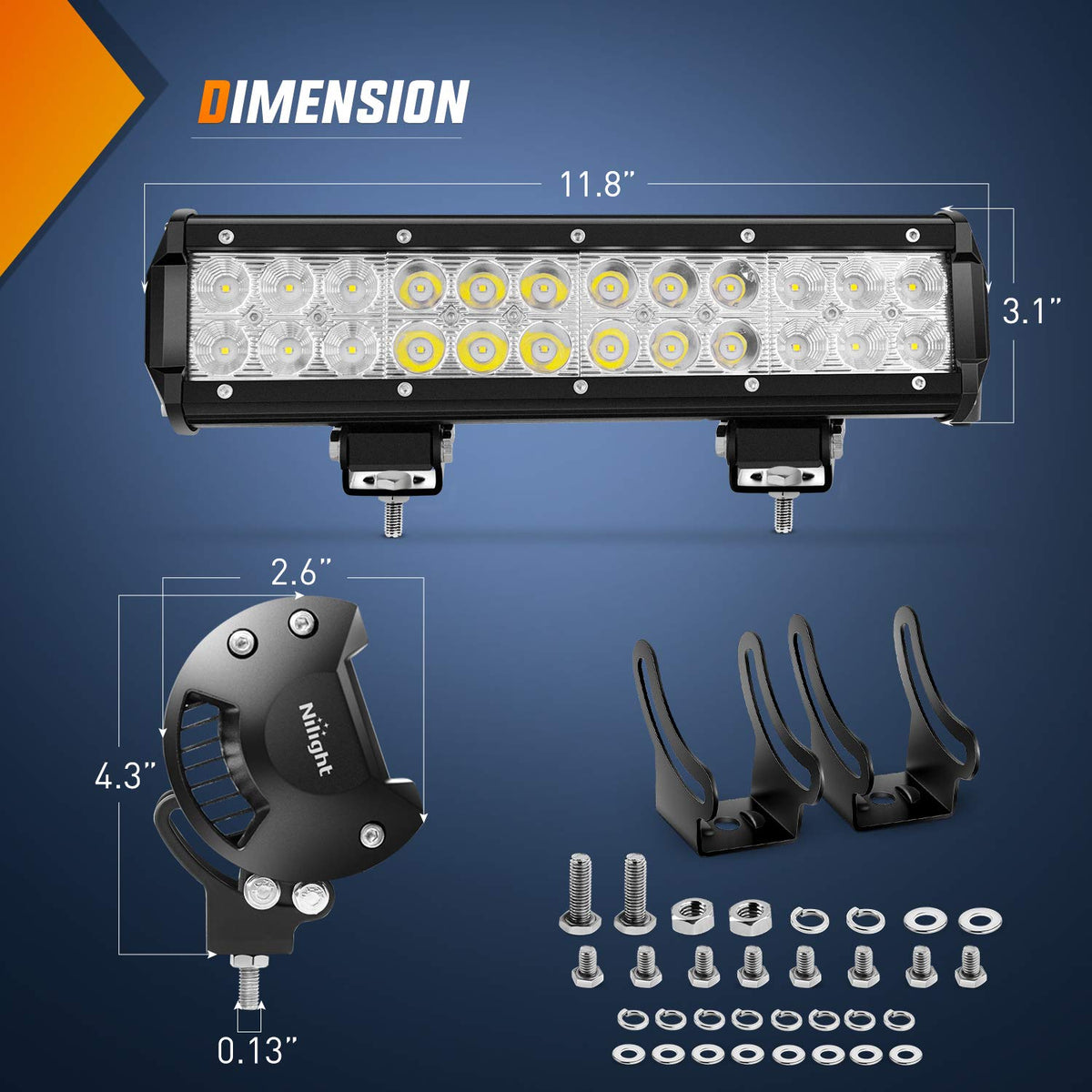 Nilight close-up of aluminum housing highlighting durable corrosion-resistant construction