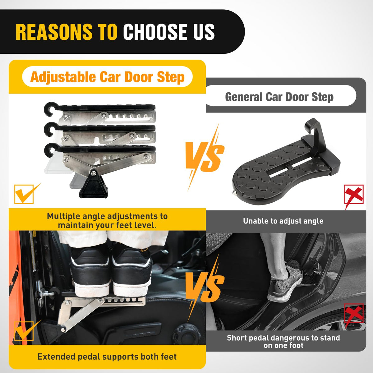 Nilight angle adjustment mechanism detail showing customizable height benefit