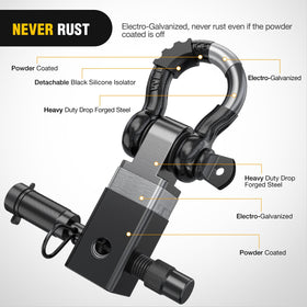 Nilight threaded 5/8" anti-theft hitch pin close-up for secure locking