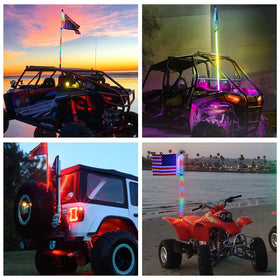 Nilight whip installed on ATV in lifestyle shot showing eye-catching style benefit