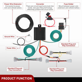 Nilight battery connection wire and 10A fuse included for circuit protection