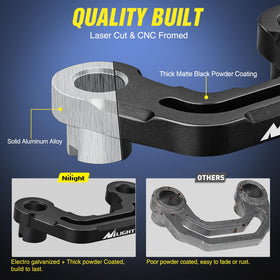 Close-up of Nilight aluminum bracket finish highlighting durable CNC-formed surface and corrosion resistance