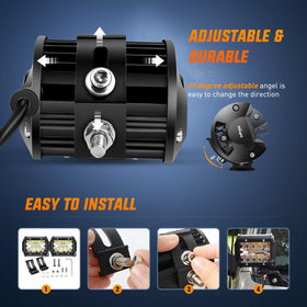 Nilight bracket mounted on 2-inch hitch highlighting secure attachment
